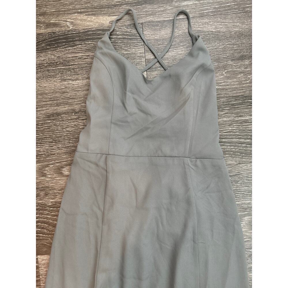 NWT Show Me Your Mumu Godshaw Goddess Gown Bridesmaid Dress Charcoal Size L - Picture 4 of 12